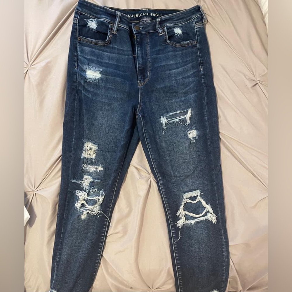 Size 14 ripped on legs American eagle jeans